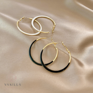 Argollas retro de estilo goteo glaseado